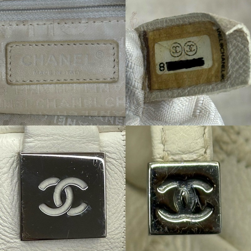 CHANEL 香奈兒 白色CHOCOLATE BAR手提包（無卡）-7