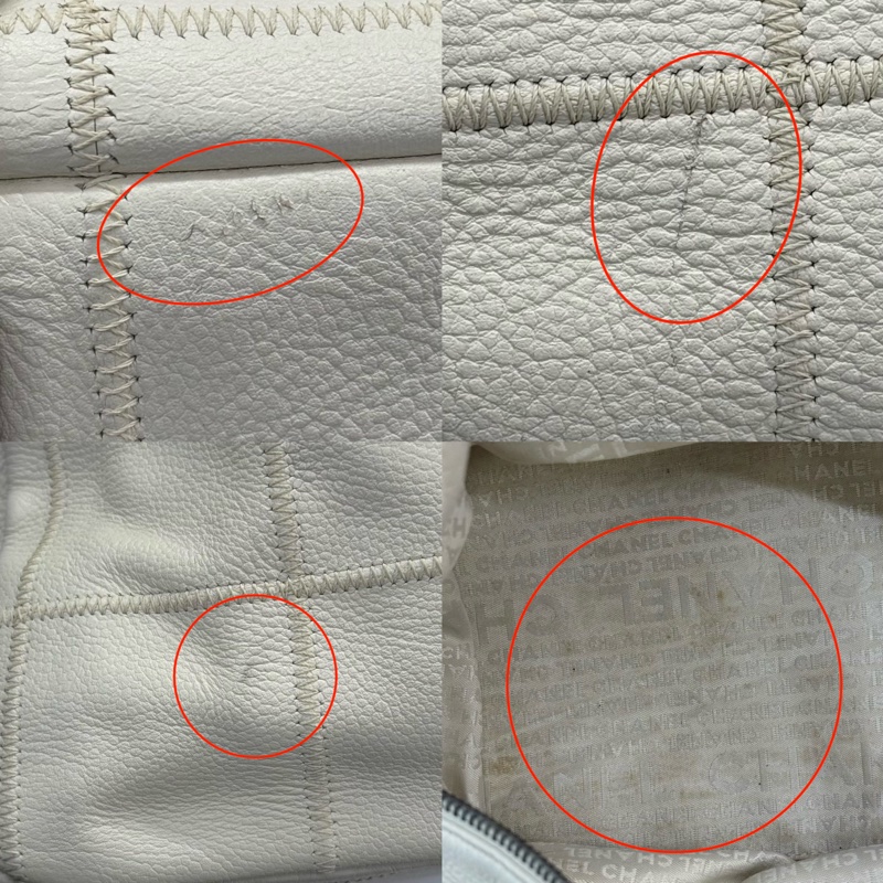 CHANEL 香奈兒 白色CHOCOLATE BAR手提包（無卡）-9