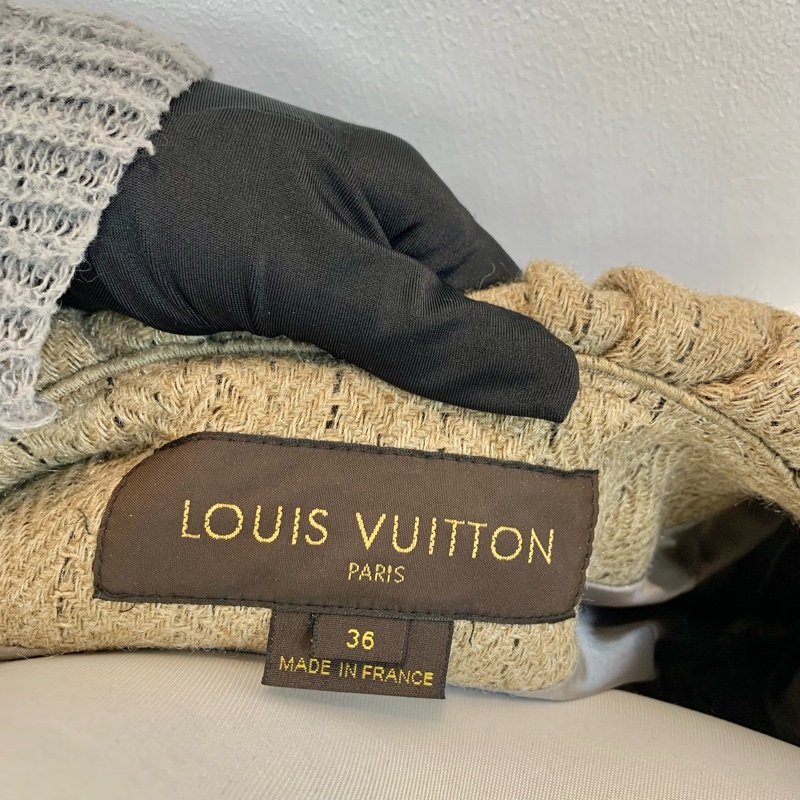 LV Vintage 秀場款 ✨條紋羊毛雙排扣大衣 🤎范冰冰同款🤎🤎-1