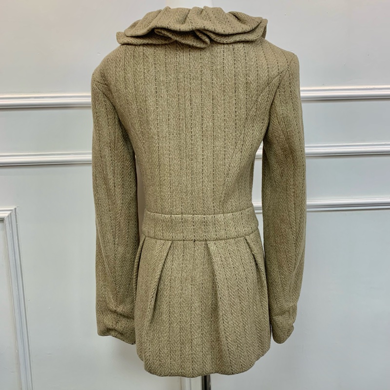 LV Vintage 秀場款 ✨條紋羊毛雙排扣大衣 🤎范冰冰同款🤎🤎-2