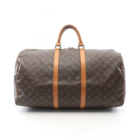 路易威登 Keepall 55 旅行手提包 M41424 Monogram 帆布皮革棕色 LV