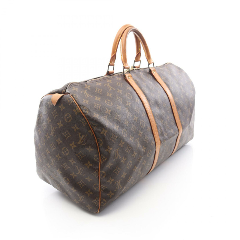 路易威登 Keepall 55 旅行手提包 M41424 Monogram 帆布皮革棕色 LV-1