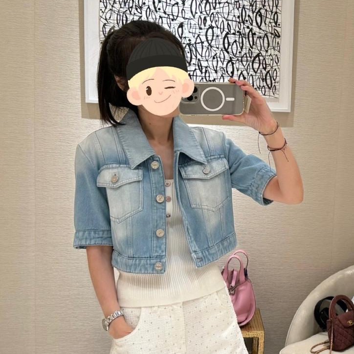 ❤️Chanel 短款牛仔外套🩵-8