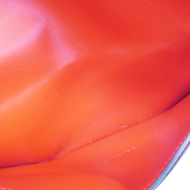 法拉利紅色 Clemence牛皮 Dogon 長夾 D刻 銀釦【HERMES 愛馬仕】-5