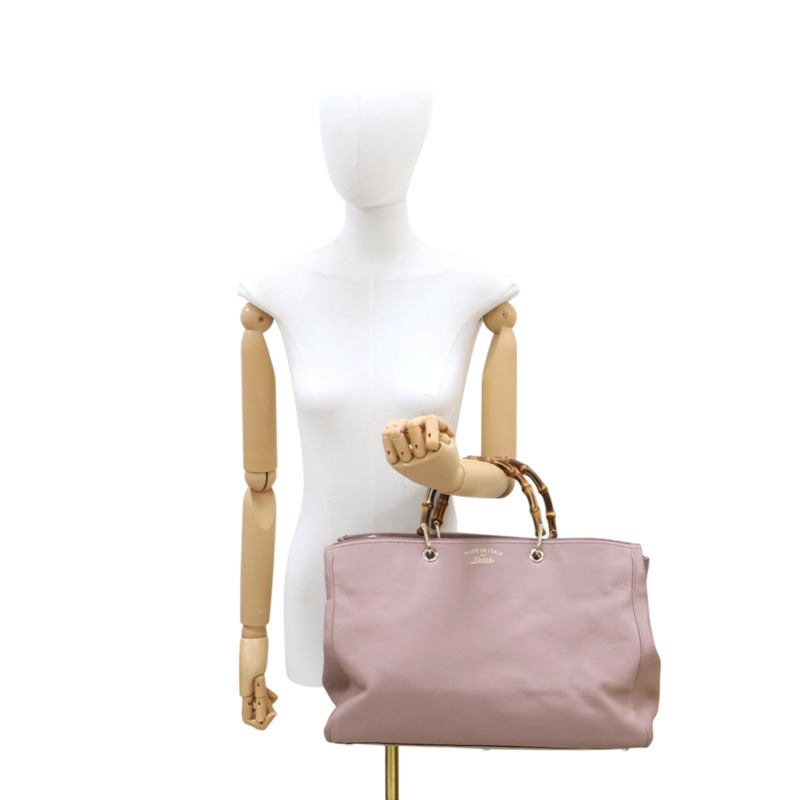 粉色 牛皮 Bamboo 兩用包【GUCCI 古馳】 323658-9