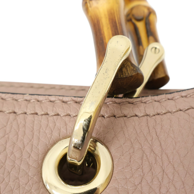 粉色 牛皮 Bamboo 兩用包【GUCCI 古馳】 323658-19