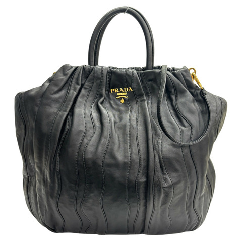 黑色 皮革 两用包【PRADA 普拉達】