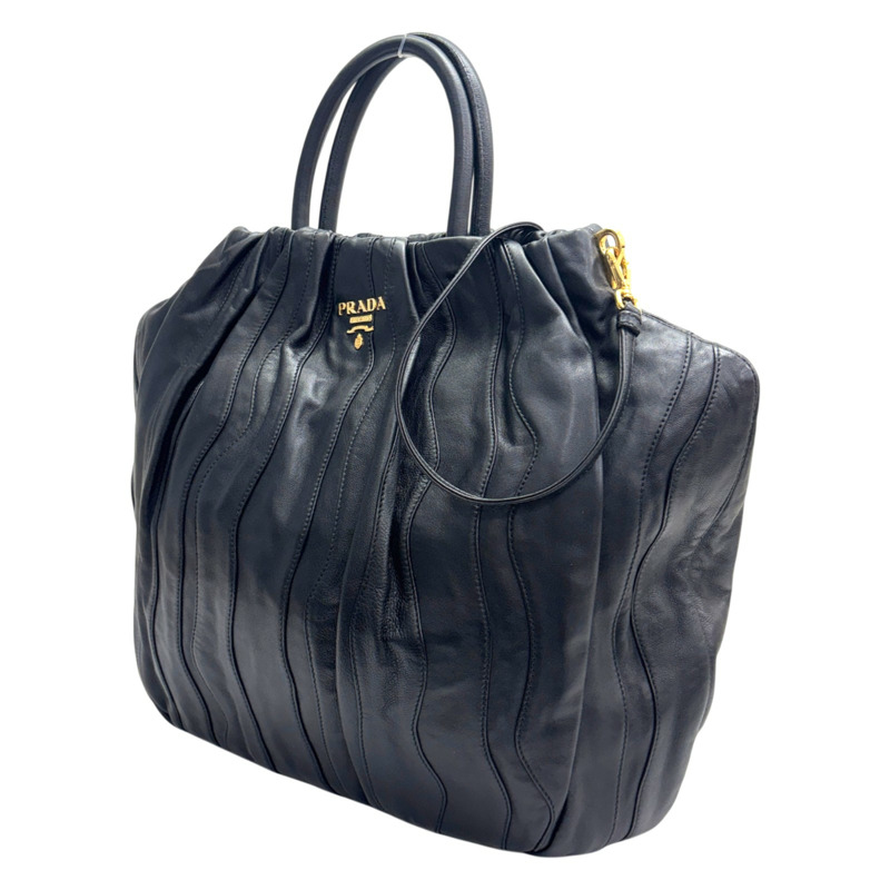 黑色 皮革 两用包【PRADA 普拉達】-1