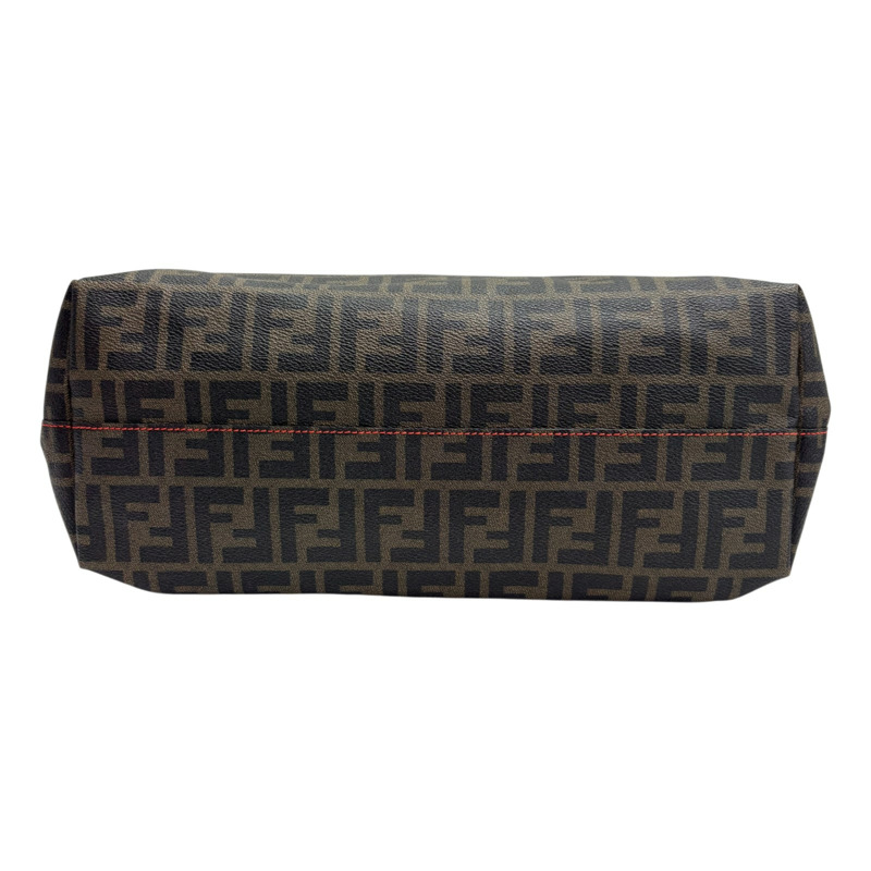 橘色 棕色 Zucca 帆布 托特包【FENDI 芬迪】 8BH185-3