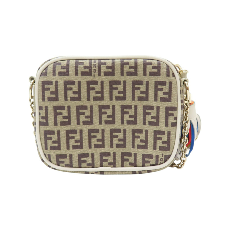 棕色 Zucchino 帆布 肩背包【FENDI 芬迪】 8M0242-1