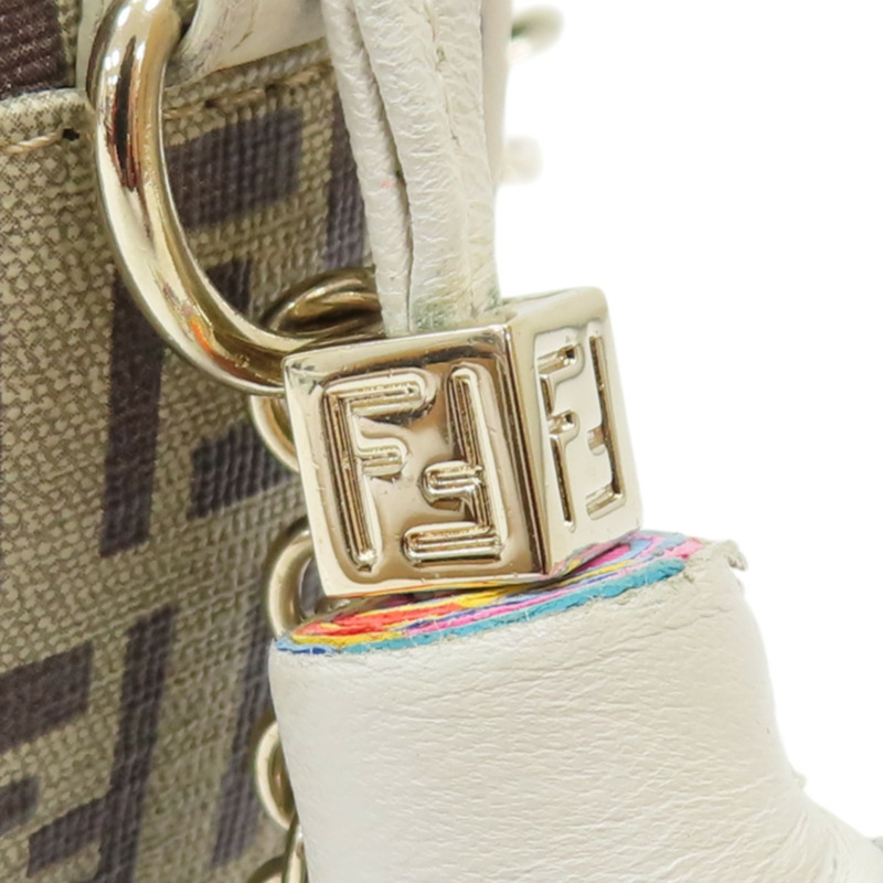 棕色 Zucchino 帆布 肩背包【FENDI 芬迪】 8M0242-7