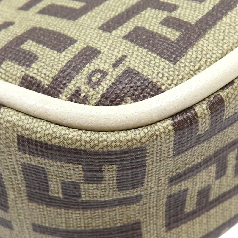 棕色 Zucchino 帆布 肩背包【FENDI 芬迪】 8M0242-12
