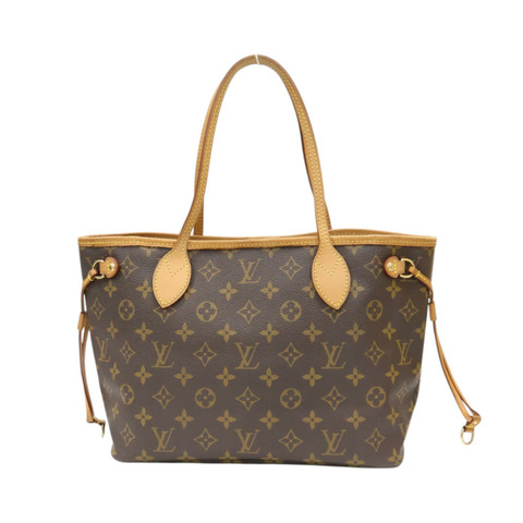 棕色 原花帆布 Neverfull PM 托特包【LOUIS VUITTON LV 路易威登】 M40155