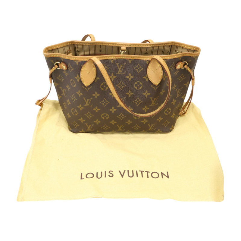 棕色 原花帆布 Neverfull PM 托特包【LOUIS VUITTON LV 路易威登】 M40155-9
