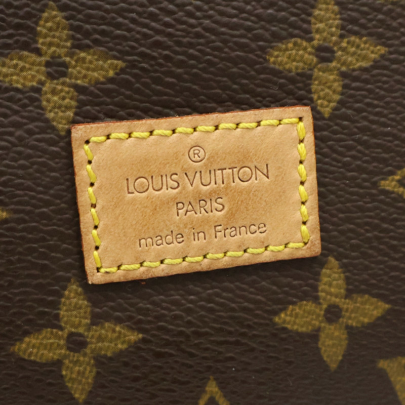 棕色 原花帆布 Saumur 30 肩背包【LOUIS VUITTON LV 路易威登】 M42256-6