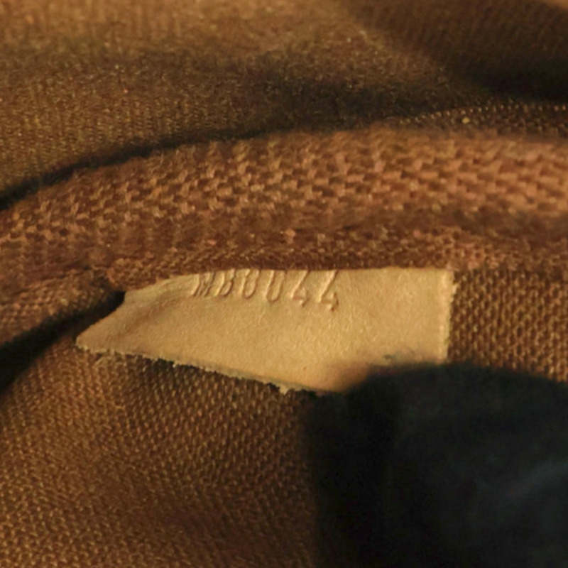 棕色 原花帆布 Saumur 30 肩背包【LOUIS VUITTON LV 路易威登】 M42256-7