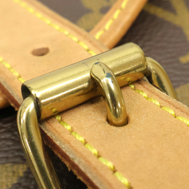 棕色 原花帆布 Saumur 30 肩背包【LOUIS VUITTON LV 路易威登】 M42256-15