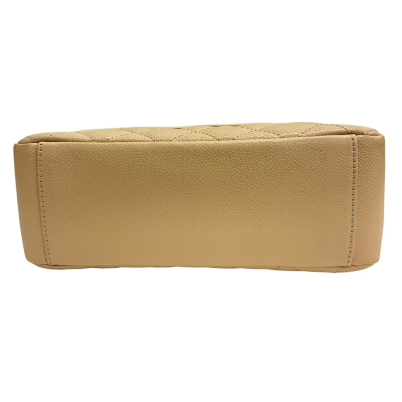 米色 荔枝紋 牛皮 PST 肩背包【CHANEL 香奈兒】 A50994-3