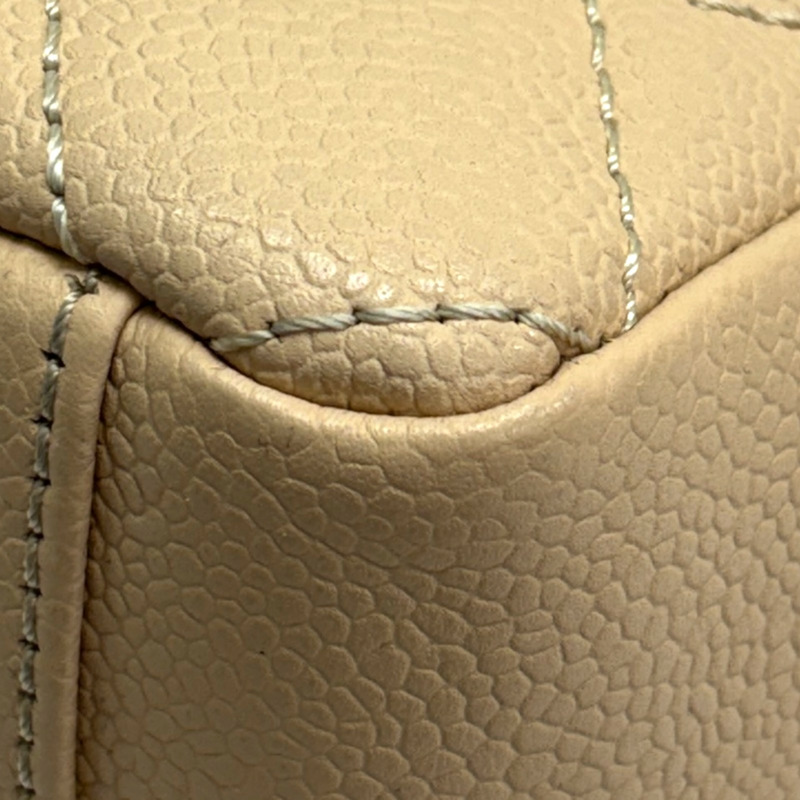 米色 荔枝紋 牛皮 PST 肩背包【CHANEL 香奈兒】 A50994-9