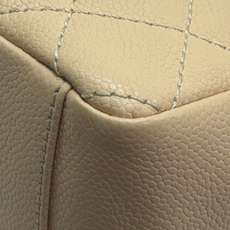 米色 荔枝紋 牛皮 PST 肩背包【CHANEL 香奈兒】 A50994-11