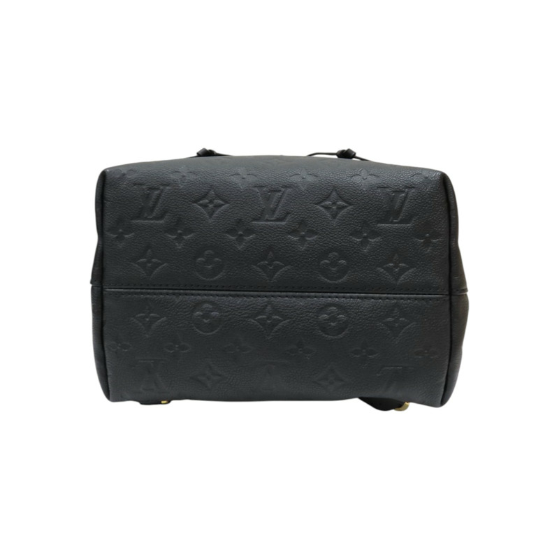 黑色 原花壓紋 牛皮 Montsouris 後背包【LOUIS VUITTON LV 路易威登】 M45205-3
