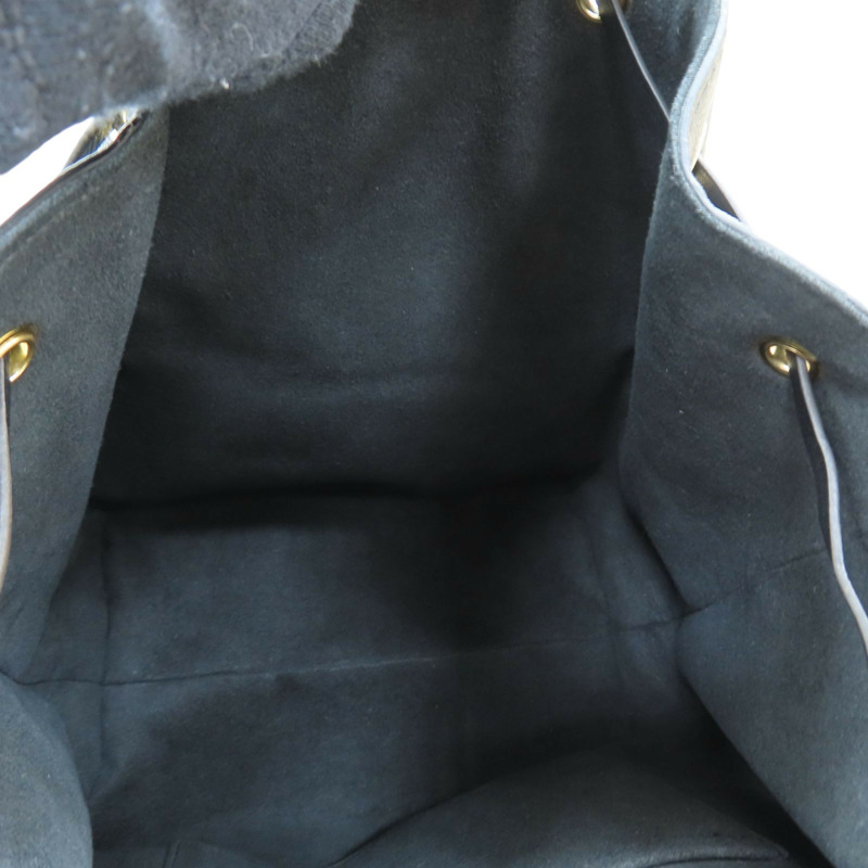 黑色 原花壓紋 牛皮 Montsouris 後背包【LOUIS VUITTON LV 路易威登】 M45205-5