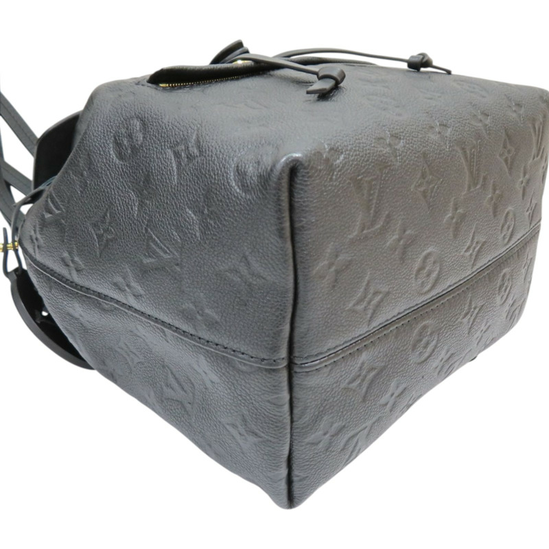 黑色 原花壓紋 牛皮 Montsouris 後背包【LOUIS VUITTON LV 路易威登】 M45205-12