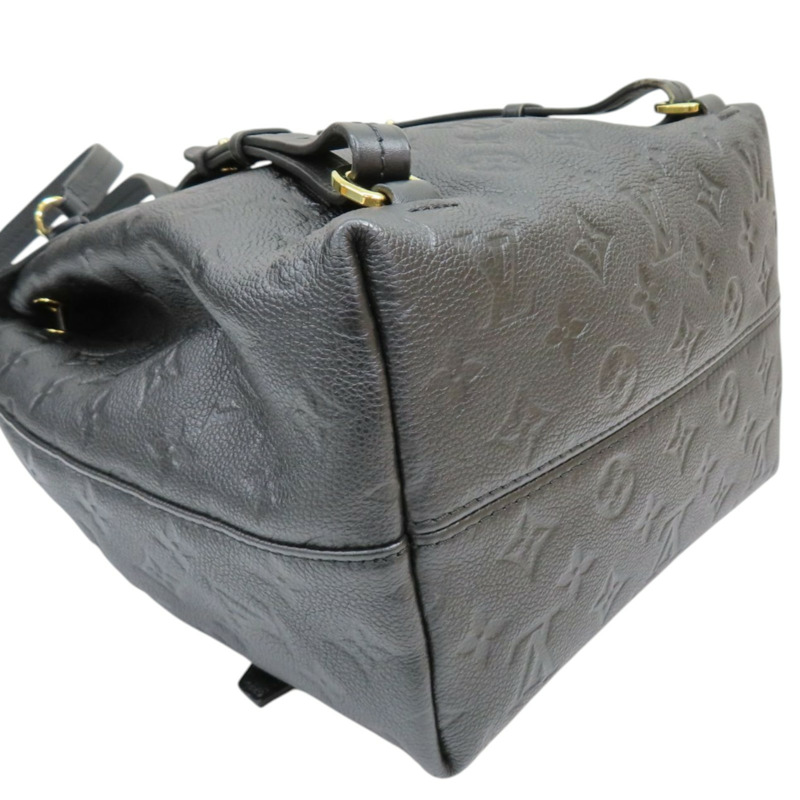 黑色 原花壓紋 牛皮 Montsouris 後背包【LOUIS VUITTON LV 路易威登】 M45205-13