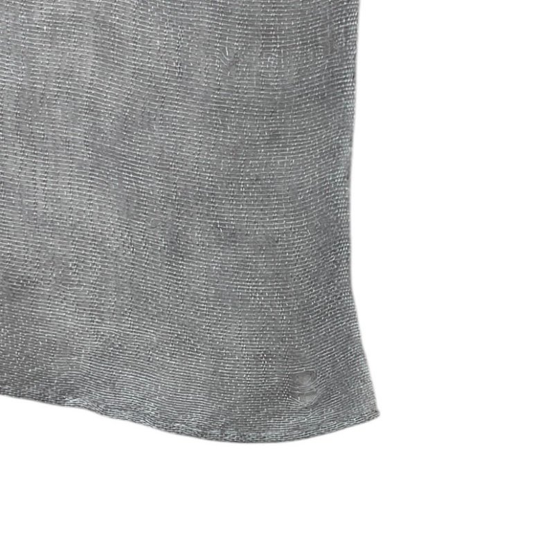 HERMES 愛馬仕 輕薄圍巾 喀什米爾羊毛混紡混紡 灰色/黃色-5