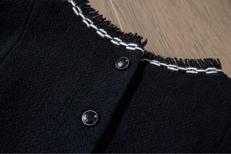 ❤️ CHANEL黑白毛邊粗花呢背心-5