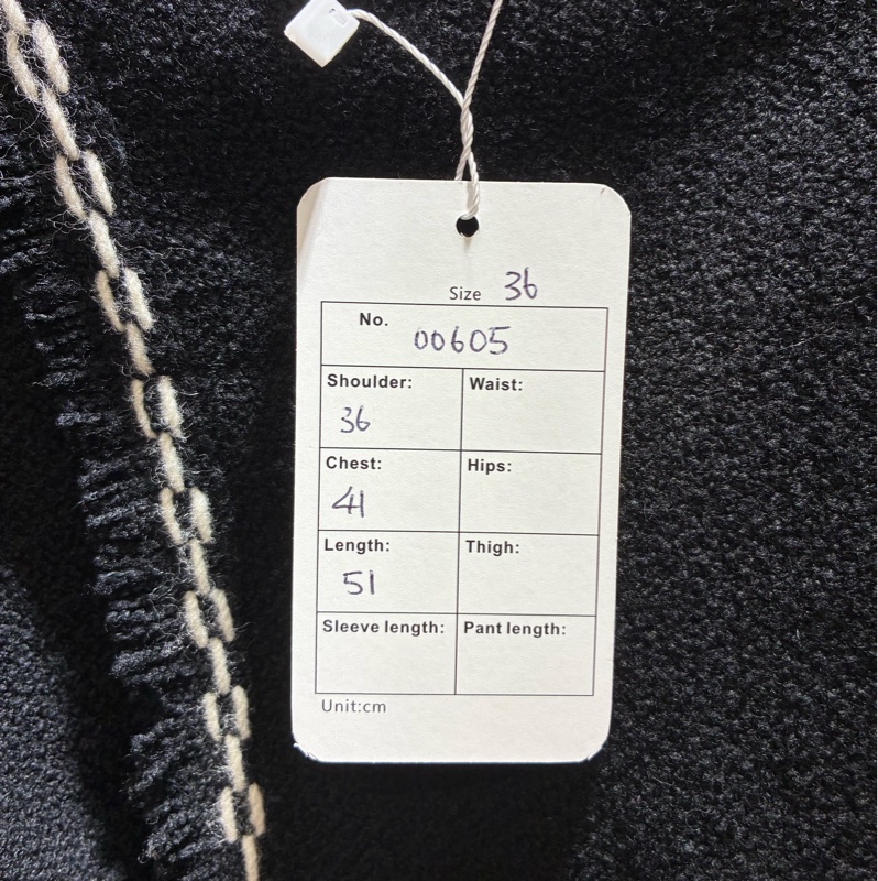 ❤️ CHANEL黑白毛邊粗花呢背心-9