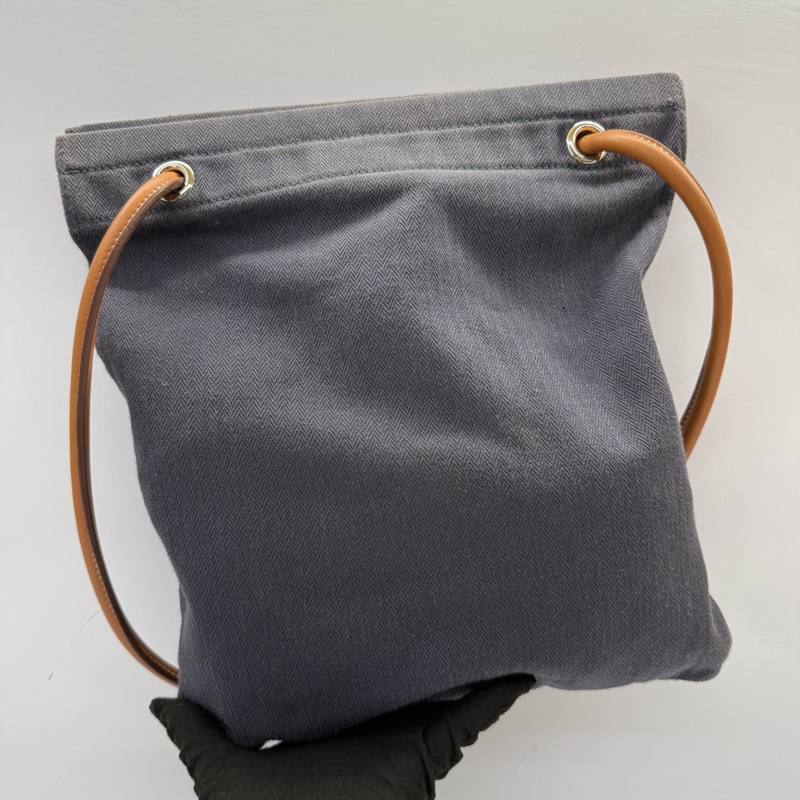 HERMES 愛馬仕 藍色ALINE帆布肩背包 C刻-1