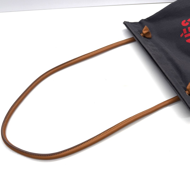 HERMES 愛馬仕 藍色ALINE帆布肩背包 C刻-5