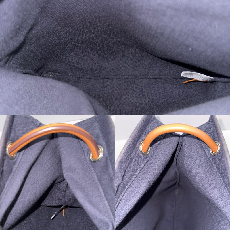 HERMES 愛馬仕 藍色ALINE帆布肩背包 C刻-6