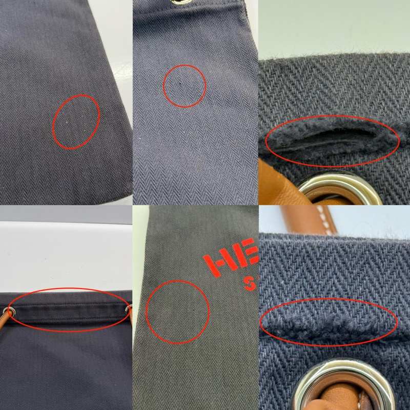 HERMES 愛馬仕 藍色ALINE帆布肩背包 C刻-8