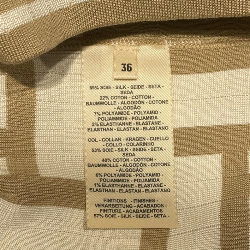 HERMES 愛馬仕 針織無袖洋裝 混紡 棕色系 EU36-4