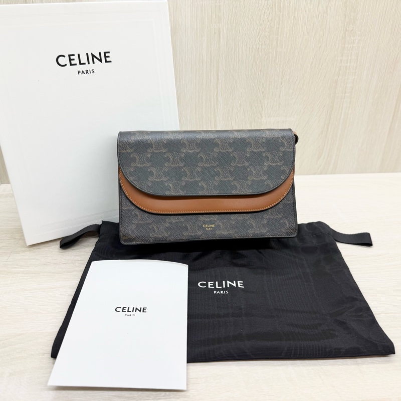 CELINE (25年超新✨印花Triomphe雙層側背背-1