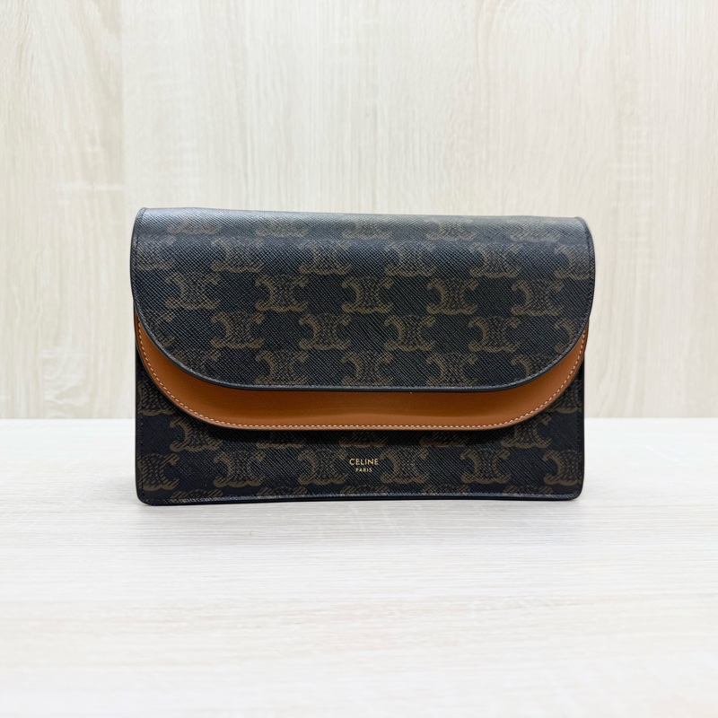 CELINE (25年超新✨印花Triomphe雙層側背背-2