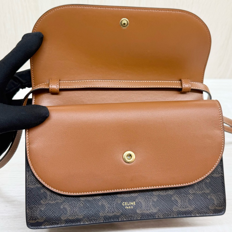 CELINE (25年超新✨印花Triomphe雙層側背背-20