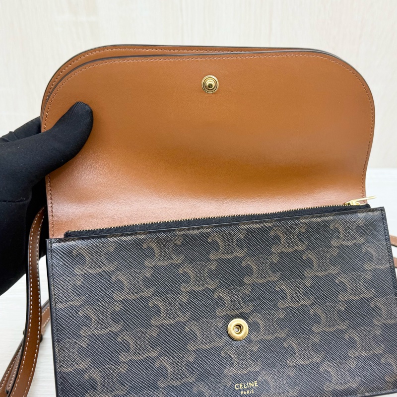 CELINE (25年超新✨印花Triomphe雙層側背背-21