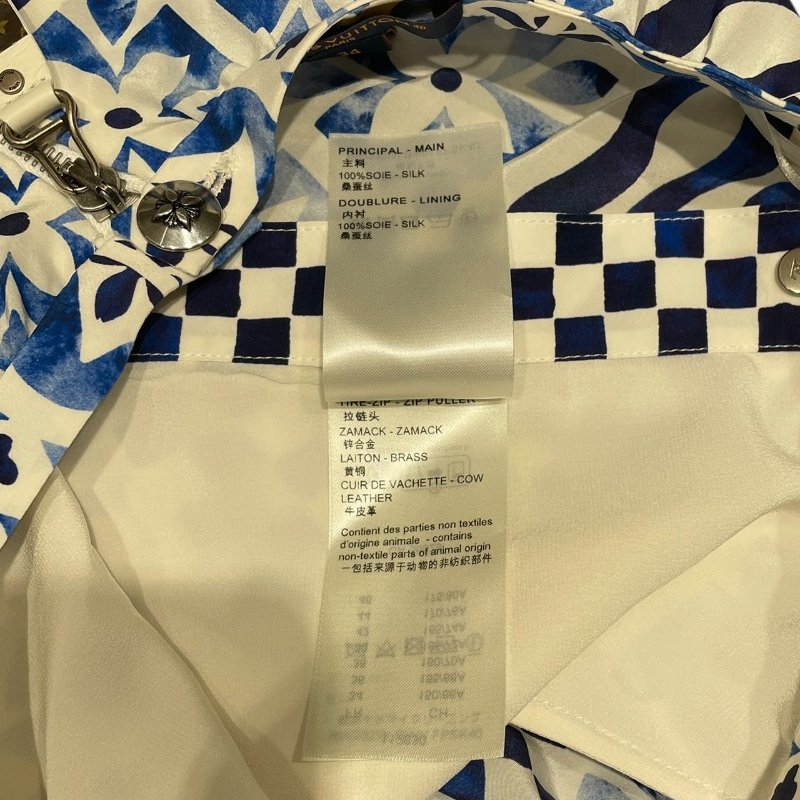 LOUIS VUITTON 路易威登 老花短裙 混紡 藍色系 EU34-5
