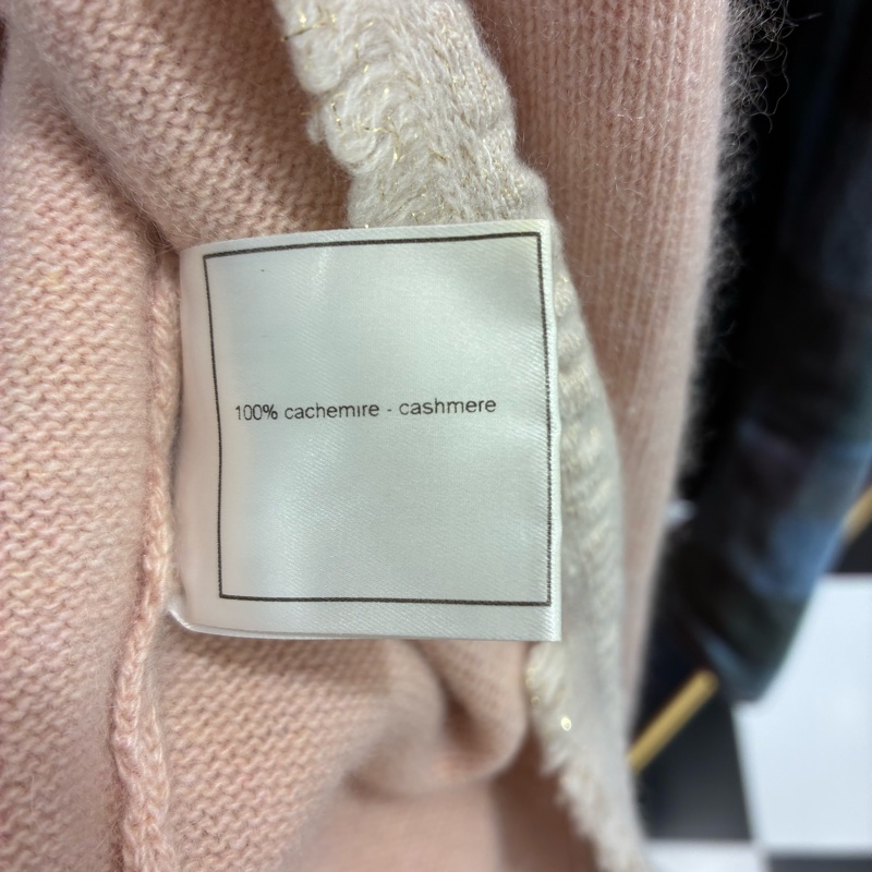 ❤️Chanel 一套两件🌸櫻花粉色流蘇邊針織開衫-8