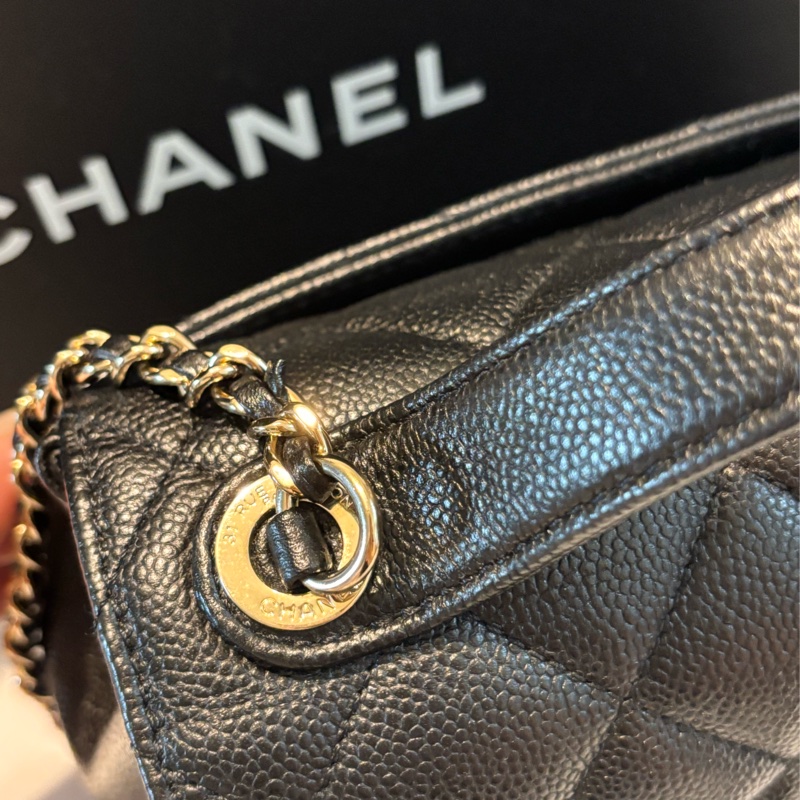 香奈兒郵差包🖤經典百搭款黑金✨-8