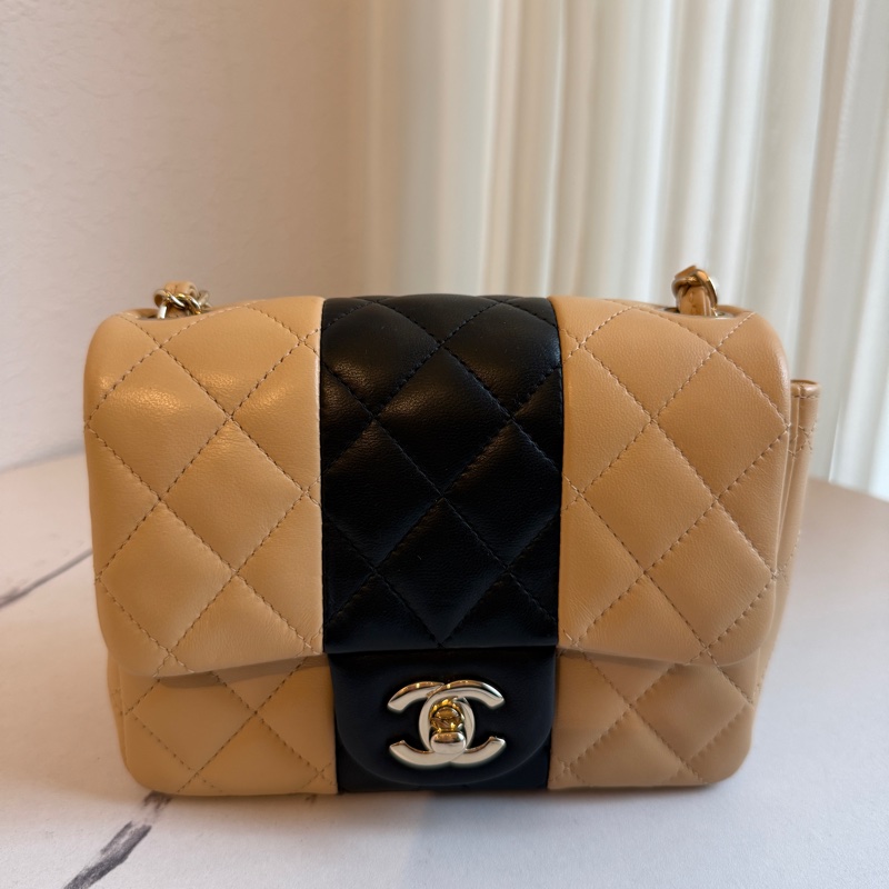 香奈兒雙色奶茶色方胖🐯-0