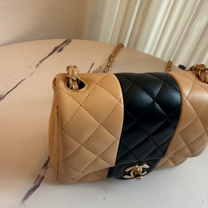 香奈兒雙色奶茶色方胖🐯-1