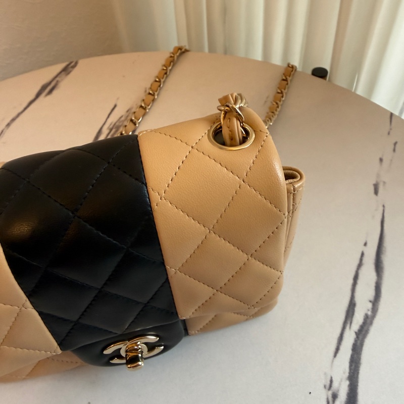 香奈兒雙色奶茶色方胖🐯-2