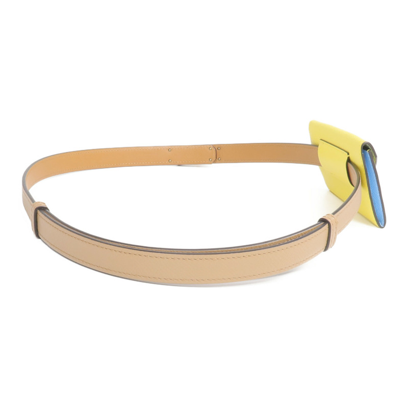 HERMES Epsom皮革Kelly Pocket 18金扣皮帶-2