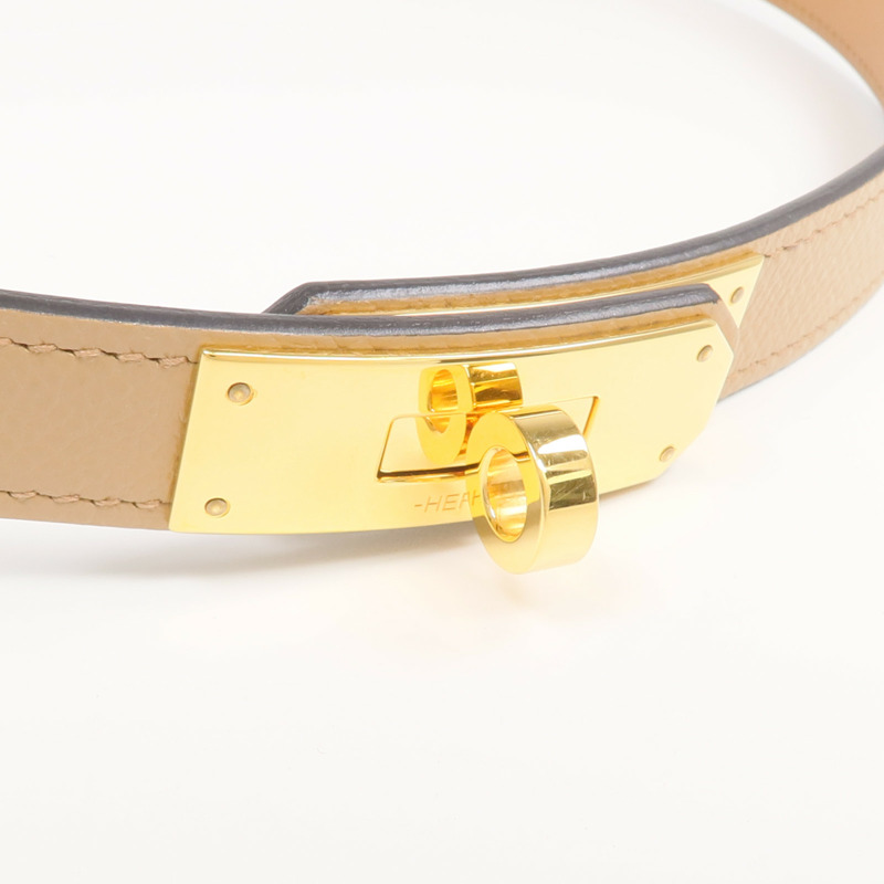 HERMES Epsom皮革Kelly Pocket 18金扣皮帶-4
