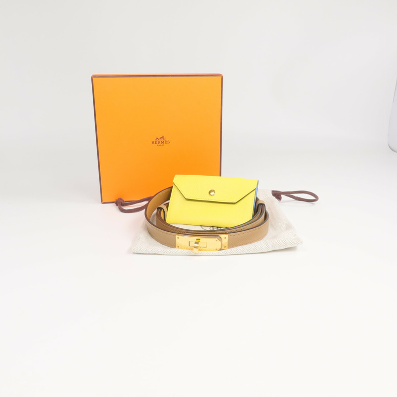 HERMES Epsom皮革Kelly Pocket 18金扣皮帶-10