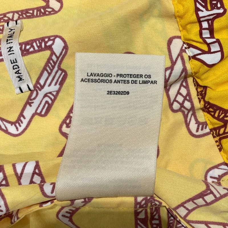 HERMES 愛馬仕 印花兩用短外套 尼龍混紡 黃色系 EU38-7